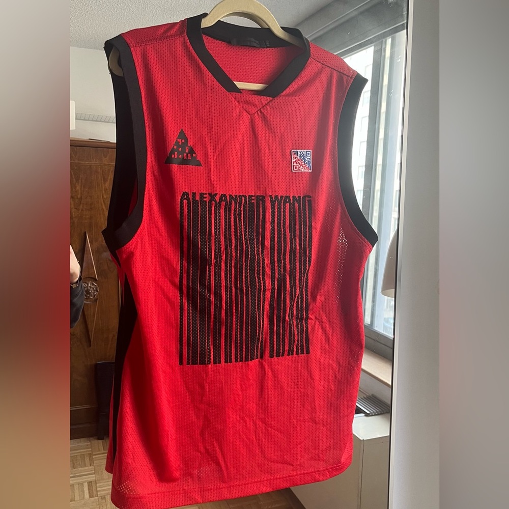 ALEXANDER WANG 🖤 BARCODE Basketball Jersey sz men’s 50
